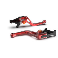 LSL Brake lever BOW R40R, short, red/orange