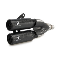 IXRACE DCX2 stainless steel/carbon forged rear silencer,...