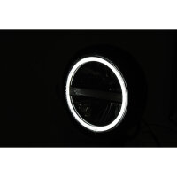 HIGHSIDER 5 3/4 inch LED headlamp PECOS TYPE 6 with TFL, matt black, lower fixture.