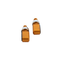 HIGHSIDER CNC LED turn signal/position light LITTLE BRONX, gold, tinted, E-approved, pair