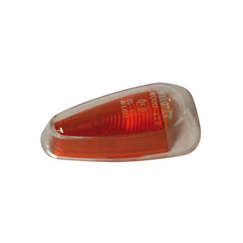 Spare glass transparent, with yellow reflector for mini indicators 202-860