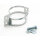 Turn signal clamp, two-piece, chrome-plated, pipe fixing 47-50mm