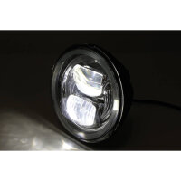HIGHSIDER LED main headlight insert TYPE 7 with parking light ring, round, chrome, 5 3/4 inch