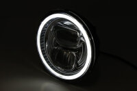 HIGHSIDER LED main headlight insert TYPE 7 with parking light ring, round, chrome, 5 3/4 inch