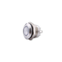 HIGHSIDER Pushbutton stainless steel with LED illuminated ring in different colours (M12), piece