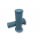 Custom Diamond Style Lenkergriffe 1 Zoll blau Paar