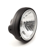 LSL Headlight Eighties 7 inch, clear, LTD-Style, black ring