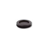 Membrane grommet/cable grommet, round, black, for 32 mm x 4mm drill hole, piece