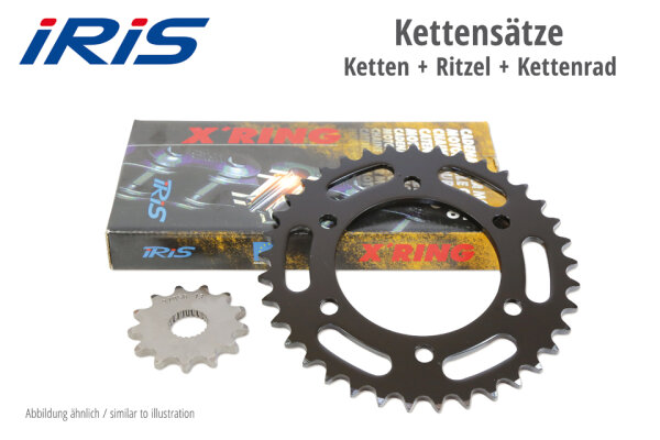 IRIS Kette & ESJOT Räder Kettensatz mit Stahl Kettenrad u.a KTM 250/300 SX, 250/300/380/500/520 EXC, GG EC 300, 20-