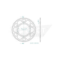 ESJOT Chain wheel 46 teeth aluminium 520 pitch (5/8x1/4)