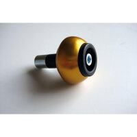 LSL Crash Ball Bar End Weights for steel handlebar, gold
