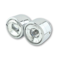 SHIN YO LED headlight TWIN, chrome, side mounting